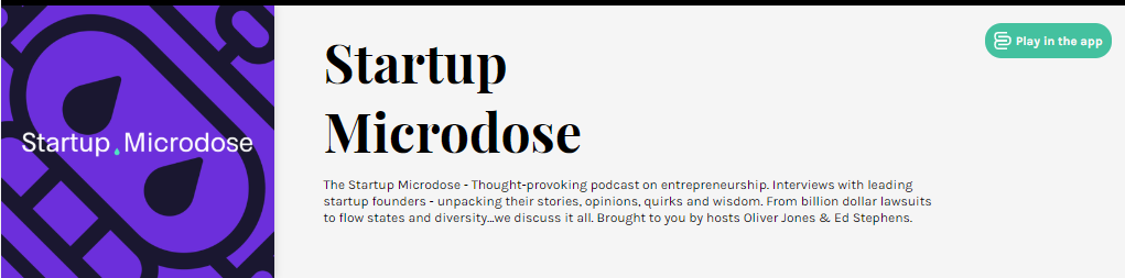 startup microdose podcast